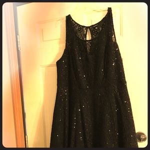 Torrid dark black dress with sparkly sequins.